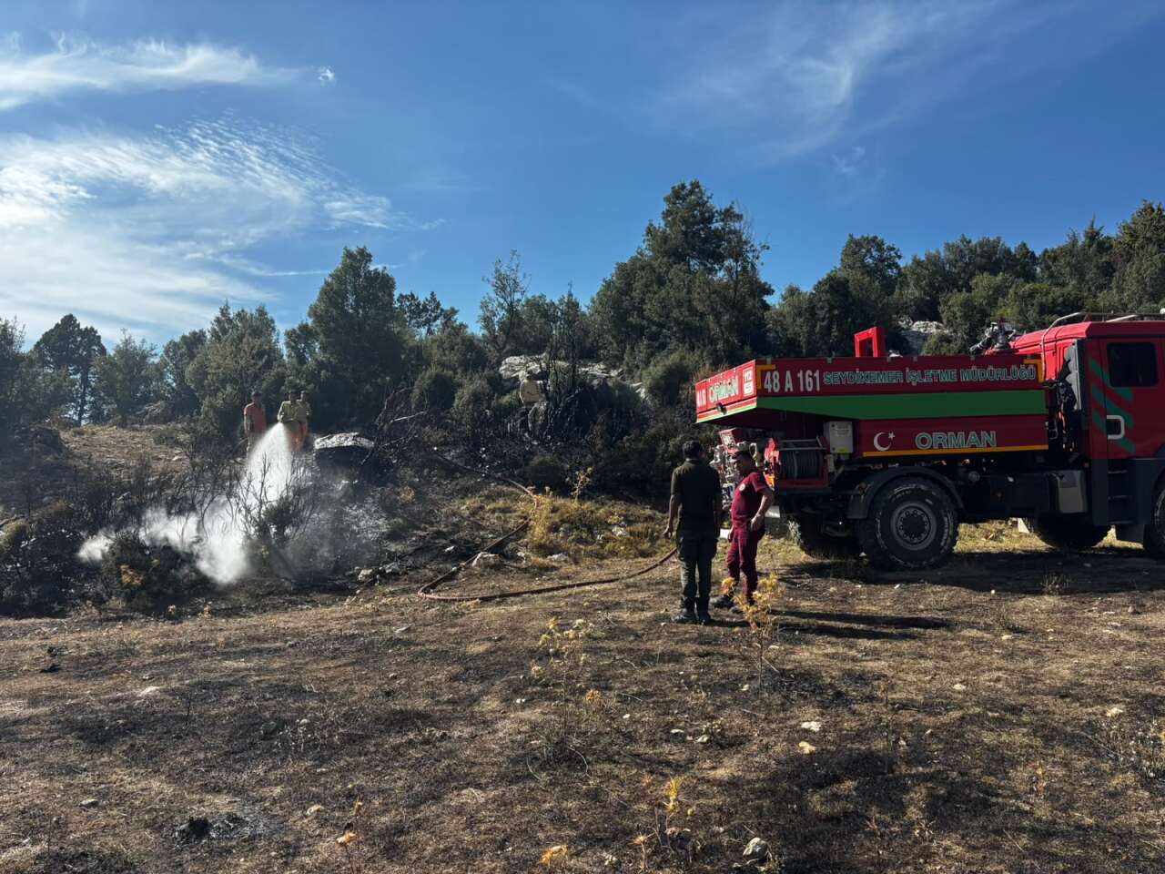 Muğla'da Zirai Arazide Yangın Çıktı 2